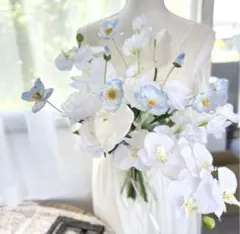 【セール】アーティシャルフラワーブーケ　クラッチ　ブートニア　ウェディング