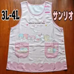 【新品】 サンリオ サンリオキャラクターズ エプロン 大きいサイズ 3L〜4L