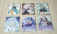 初音ミク　くじ　ミニ色紙　6つセット