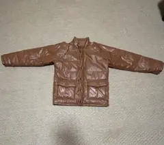 ブラウン ダウンジャケット シンプル