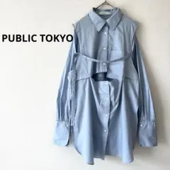 人気✨PUBLIC TOKYO オーバーサイズ4WAYシャツ/マルチウェイシャツのサムネイル