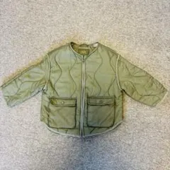ZARA kids中綿 キルティングコート 4-5歳 110オリーブ カーキ