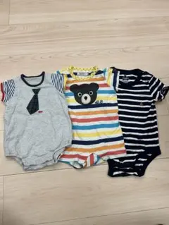 ミキハウス DOUBLE-B GAP ロンパース 3枚セット