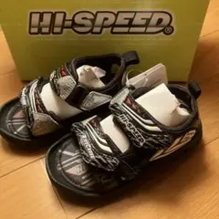 新品 アシックス商事 HI-SPEED サンダル 黒・白・赤 15.0cm