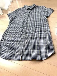 【美品】CROCODILE チェック柄 半袖シャツチュニックのサムネイル