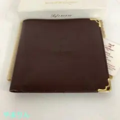 Cartier カルティエ マストライン レザー 二つ折り財布 ボルドー