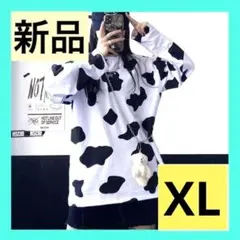 牛柄 Tシャツ ビッグシルエット トップス 半袖 アニマル柄 XL　新品匿名即日
