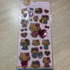 キラキララインストーンシール　日焼けキティー