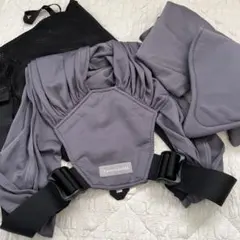 美品 Nennelatte 抱っこ紐 グレー ラッキー工業