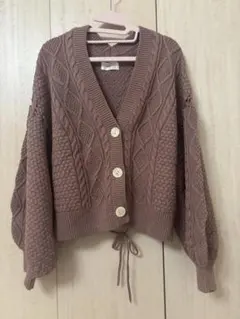 DEICY ケーブルミックスレースアップカーデ