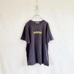 MILKFED. ミルクフェド Tシャツ パープル 半袖 ロゴ アニマル F