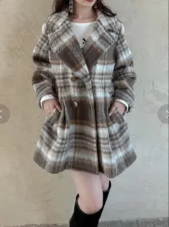 dazzlin ダズリン　ミドルコクーンツイードコート
