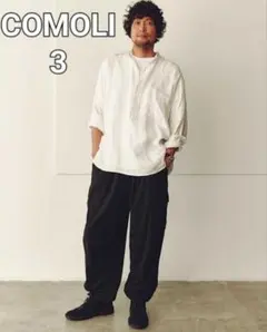 COMOLI コモリ シルク バンドカラー シャツ ワンピース セットアップ COMOLI コモリ シルク バンドカラー シャツ ワンピース セットアップ