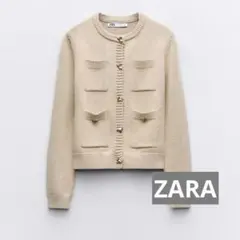 【ZARA】ニットカーディガン Msize