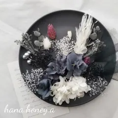 再販【BK2】ドライフラワー髪飾り 卒業式 結婚式 黒 チュール ヘッドドレス