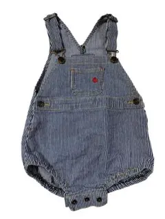 ストライプ オーバーオール ロンパース 80 キッズ Polobaby