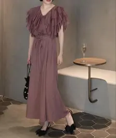 新品タグ付 | forksy. | チュールフリルベストワンピース | ドレス