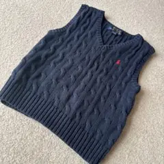 ラルフローレン　ケーブルニットベスト　100
