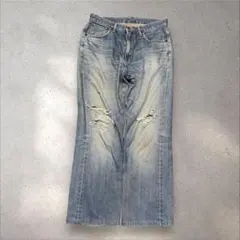 00s vintage EDWIN デニム　ダメージ　グランジ　アメカジ　y2k