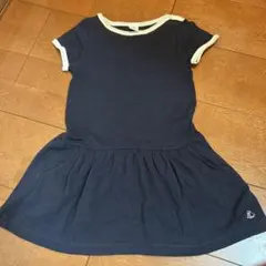 値下げプチバトーネイビー 半袖ワンピース 114cm