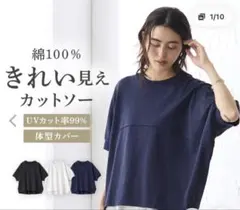 【美品】グンゼ　半袖 Tシャツ ホワイト&ブラック　M〜Lサイズ　2枚セットのサムネイル