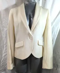 組曲　クミキョク　白　ジャケット　３ ウール 100% 未使用品　卒業式　入学式