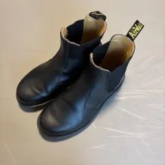 ブラック サイドゴアブーツ レザー