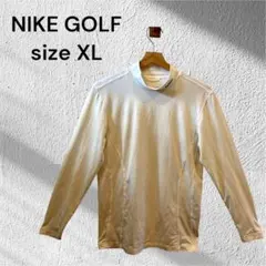 NIKEGOLF ゴルフウェア　長袖　ロゴ　ホワイト系　XL ドライフィット