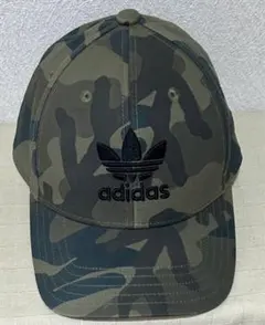 adidas キャップ 迷彩 カモフラ カーキ ロゴ刺繍 男女兼用 OSFX