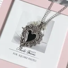 ハート ネックレス ブラック ゴシック