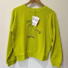 RCWB M ライム 新品タグ付き スケートボードイラスト トレーナー