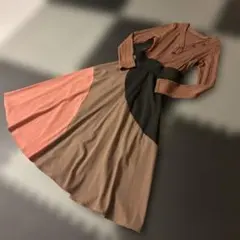 お値下げ‼︎♡セシルマクビーリブ編み長袖Vネックドッキングワンピース♡