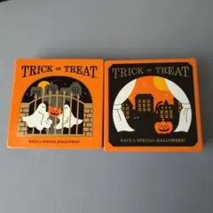 モロゾフ お菓子の空き缶 ハロウィン 2点セット