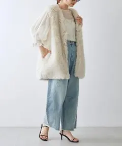 ピュアルセシン　フォックスライクファーベスト　美品　ファーベスト　近年　ジレ