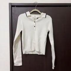 WEGO リブニット ポロシャツ ホワイト