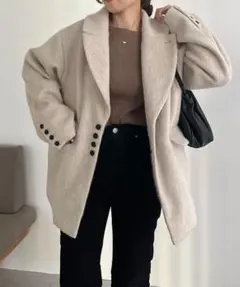 シャギーウールコート