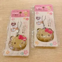 ストラップ付小物ケース　日焼け　ハローキティ