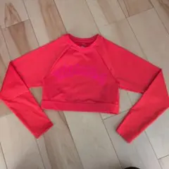 正規品　ZUMBA クロップド長袖トップス　Mサイズ　レッド　赤のサムネイル