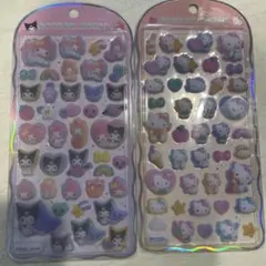 【正規品】コットンパフィーシール　サンリオ　クロミ マイメロ　キティ　2枚セット