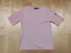 セントジェームス　半袖　ベージュxピンク　T1