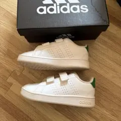 adidas ベビーシューズ ホワイト/グリーン