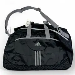 未使用タグ付★adidas 大容量36Lダッフルバッグ 黒×灰　スポーツ旅行対応