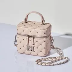 darich キルティングビジュースクエアミニバッグ ピンク