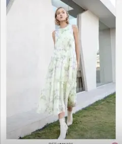 美品★サタデークラブ★花柄★お呼ばれ★ノースリーブマキシワンピース