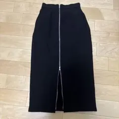 Ra♡様専用GU ブラック タイトスカート ジップファスナー　裏起毛