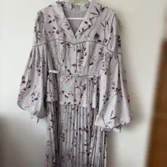 スナイデル　ロングワンピース　ワンピース　花柄 プリーツワンピース ロング丈