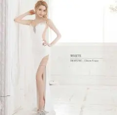 【AngelR】 エンジェルアール　キャバドレス　ロング　白　M
