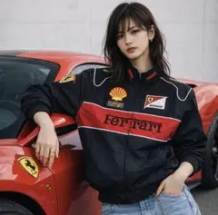 Ferrari F1 ブルゾン 中綿 刺繍ロゴ　L
