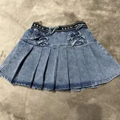 Lily Chuu デニムブルー プリーツスカート 130センチ