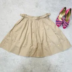 バーバリーブルーレーベル　スカート　サイドベルト　フレアスカート　ノバチェック